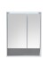 Badezimmerspiegelschrank >Lucera< in Weiß aus Glas - 60x75x20cm (BxHxT)