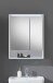 Badezimmerspiegelschrank >Lucera< in Weiß aus Glas - 60x75x20cm (BxHxT)