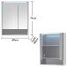 Badezimmerspiegelschrank >Lucera< in Weiß aus Glas - 60x75x20cm (BxHxT)
