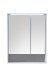 Badezimmerspiegelschrank >Lucera< in Weiß aus Glas - 60x75x20cm (BxHxT)