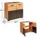 Waschbeckenunterschrank >Riom< in Eiche Artisan-Schwarz matt - 60x55x37 (BxHxT)