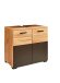 Waschbeckenunterschrank >Riom< in Eiche Artisan-Schwarz matt - 60x55x37 (BxHxT)