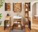 Waschbeckenunterschrank >Riom< in Eiche Artisan-Schwarz matt - 60x55x37 (BxHxT)
