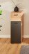 Badkommode >Riom< in Eiche Artisan-Schwarz matt - 30x86x37 (BxHxT)