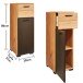 Badkommode >Riom< in Eiche Artisan-Schwarz matt - 30x86x37 (BxHxT)