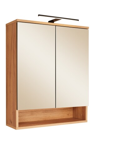 Badezimmerspiegelschrank >Riom< in Eiche Artisan - 60x75x22 (BxHxT)