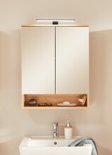 Badezimmerspiegelschrank >Riom< in Eiche Artisan - 60x75x22 (BxHxT)