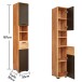 Hochschrank >Riom< in Eiche Artisan-Schwarz matt - 30x187x30 (BxHxT)