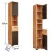 Hochschrank >Riom< in Eiche Artisan-Schwarz matt - 30x187x30 (BxHxT)