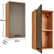 Hängeschrank >Riom< in Eiche Artisan-Schwarz matt - 30x62x25 (BxHxT)