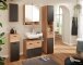 Badezimmer-Set >Riom< in Eiche Artisan-Schwarz matt - 160x188x37 (BxHxT)