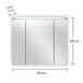 Badezimmerspiegelschrank >Splash< in Weiß matt aus Glas - 80x68x23cm (BxHxT)