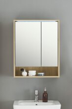 Badezimmerspiegelschrank >Vassili< in Eiche Artisan...