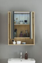 Badezimmerspiegelschrank >Vassili< in Eiche Artisan...