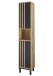Hochschrank >Vassili< in Schwarz-Eiche Artisan Nachbildung - 38x195x32 (BxHxT)