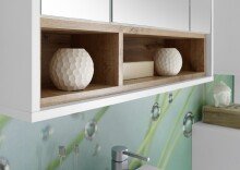 Badezimmer-Set >Milano< in Weiß-Wildeiche Optik - 156x190x40 (BxHxT)