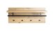 Wandgarderobe >15912< in eiche-schwarz, MDF, Metall - 70x30x26cm (BxHxT)