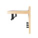 Wandgarderobe >15912< in eiche-schwarz, MDF, Metall - 70x30x26cm (BxHxT)
