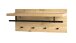 Wandgarderobe >15912< in eiche-schwarz, MDF, Metall - 70x30x26cm (BxHxT)