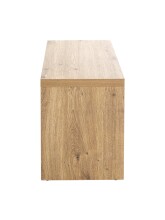 Schuhbank >15922< in eiche-schwarz, MDF, Metall - 70x40x30cm (BxHxT)