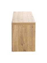 Schuhbank >15922< in eiche-schwarz, MDF, Metall - 70x40x30cm (BxHxT)