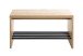 Schuhbank >15922< in eiche-schwarz, MDF, Metall - 70x40x30cm (BxHxT)