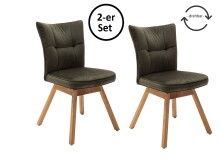 Drehstuhl >SION< (2er Set) in olive - 48x49x45(BxHxT)
