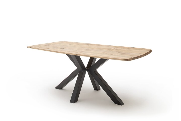 Esstisch >TRINIDAD< in Eichefarben/schwarzgrau - 200x77 (BxH)