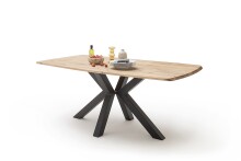 Esstisch >TRINIDAD< in Eichefarben/schwarzgrau -...