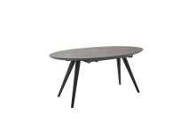 Esstisch >REDFORD< in anthrazit, schwarz matt lackiert - 200x76 (BxH)