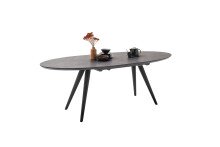 Esstisch >REDFORD< in anthrazit, schwarz matt lackiert - 200x76 (BxH)