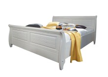 Bett >SZ-0132< in weiß aus Kiefer massiv -...
