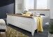 Bett >SZ-0132< in weiß mit Absetzung honigfarben - 187x99x223 (BxHxT)