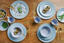 Kombiservice Geschirr-Set, Service Mare (16-tlg), 4 Personen, Steingut reaktiv/matt glasiert