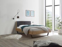 Massivholzbett >YKEKE< Balkenbett, Eiche massiv,...