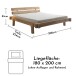 Massivholzbett >INGER< Balkenbett, Eiche massiv, Liegefl. 180x200 - Stellmaß 208x83x234 cm (B/H/T)