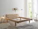 Massivholzbett >INGER< Balkenbett, Eiche massiv, Liegefl. 180x200 - Stellmaß 208x83x234 cm (B/H/T)