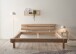 Massivholzbett >INGER< Balkenbett, Eiche massiv, Liegefl. 180x200 - Stellmaß 208x83x234 cm (B/H/T)