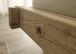 Massivholzbett >INGER< Balkenbett, Eiche massiv, Liegefl. 180x200 - Stellmaß 208x83x234 cm (B/H/T)