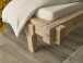 Massivholzbett >INGER< Balkenbett, Eiche massiv, Liegefl. 180x200 - Stellmaß 208x83x234 cm (B/H/T)