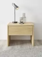 HILLA Nachttisch Massivholz Eiche - Hochwertiger...