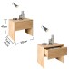 HILLA Nachttisch Massivholz Eiche - Hochwertiger Nachtschrank mit Schublade - 50 x 41 x 35 cm (B/H/T)