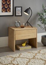 HILLA Nachttisch Massivholz Fichte - Hochwertiger...