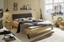 Massivholzbett >LOBIA< Balkenbett, Fichte massiv,...