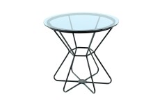 Couchtisch >1032< in Schwarz, Metall -...