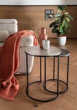 Beistelltisch >1044-05< in Aluminium und Aluminium verzinkt - 42x51x42 (BxHxD)