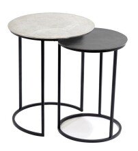 Beistelltisch >1044-05< in Aluminium und Aluminium verzinkt - 42x51x42 (BxHxD)