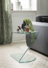 Beistelltisch >1033< in Transparent, Glas -...