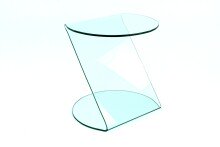 Beistelltisch >1033< in Transparent, Glas -...