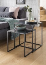 Beistelltisch >1034< in Schwarz, Metall - 40x40cm (BxH)